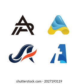 A collection of several logos initials A with various styles