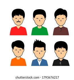 a collection of several men with different styles