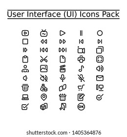 a collection of several user interface icons