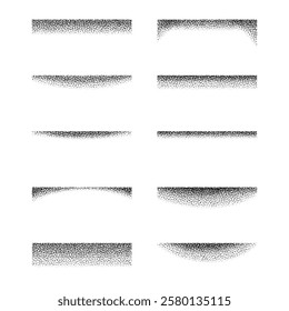 Collection of shadow effects with grain, noise, and dot patterns. Set of shadow effect on white background