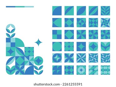 Collection of shapes available in different patterns
