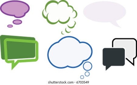 Collection of shapes and bubbles