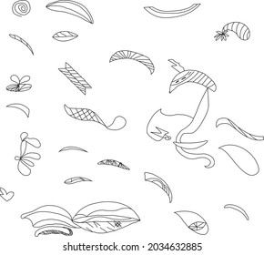 collection of shapes and figures out of the ordinary, for any content creation or abstract piece, ideal for designs.