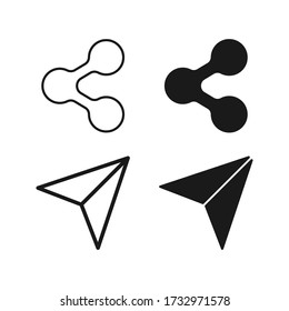 Collection of Share icon vector illustration. 