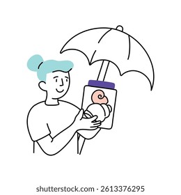 Collection of shells Vector style illustration.
