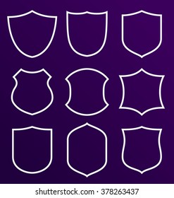 collection of shield icon represent protection and safety