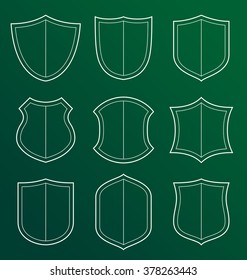collection of shield icon represent protection and safety