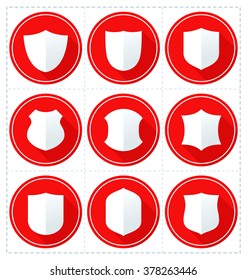 collection of shield icon represent protection and safety