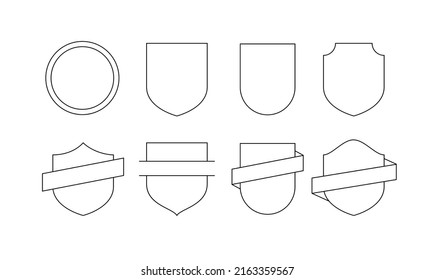 Collection of shield icon vector template isolated. logo design, flat style color editable vector illustration on white background