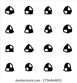 Collection of shield shapes isolated on white background for design purposes Free Vector
