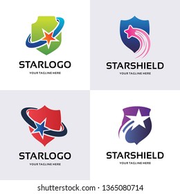 Collection of Shield Star Logo Design Template Inspiration