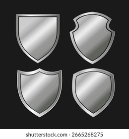 Sammlung von Schilden in Silber