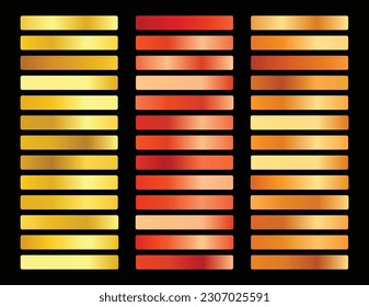 Collection of shine gold background. vector illustration