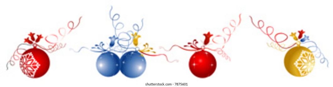 collection of shiny Christmas balls