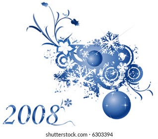 collection of shiny Christmas balls; design elements ready for your text!