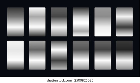 collection of shiny grey color texture backdrop for UI or UX kit vector