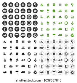 Collection shipping, transportation and packaging icons