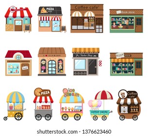 collection shop store illustration vector