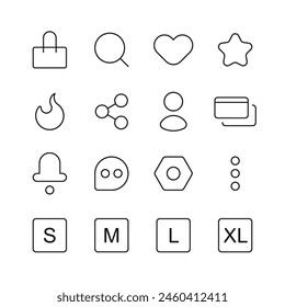 collection of shopping app icons