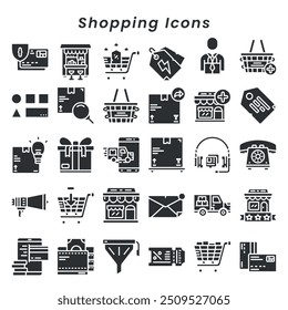 Collection of shopping bag silhouette illustrations vector