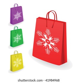 Collection of shopping bags. Vector illustration