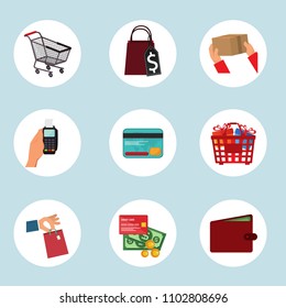 Collection of shopping icons