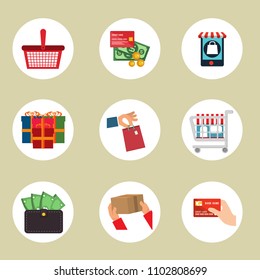 Collection of shopping icons