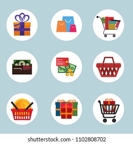 Collection of shopping icons