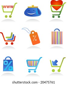 collection of shopping icons