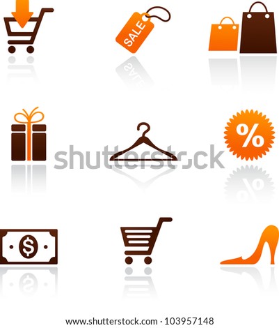 collection of shopping icons