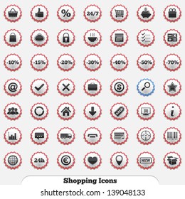 Collection of shopping icons, vector eps10 illustration