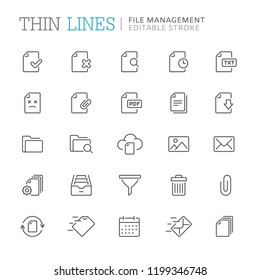 Collection of shopping related line icons. Editable stroke