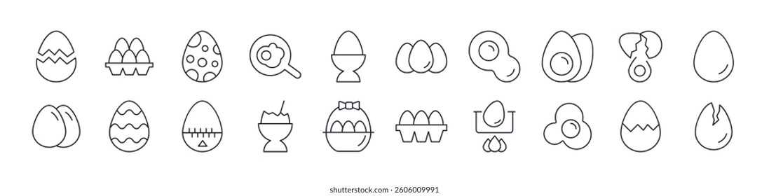 Collection of Signs of Various Eggs for apps, web sites, banners, infographics and other types of design 