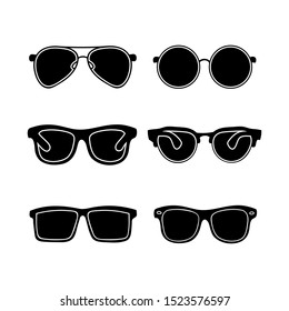 a collection of silhouette design sunglasses isolated from a white background