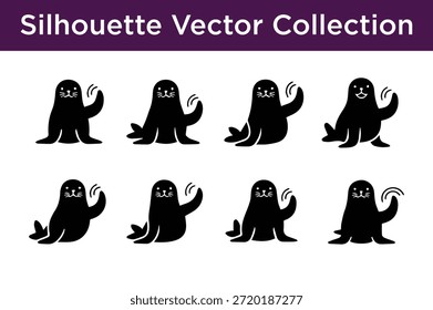 Colección de fantasmas de Vector de silueta aislados sobre fondo blanco