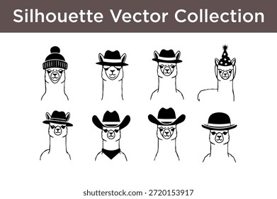 Kollektion von Silhouetten-Vektorlampen einzeln auf weißem Hintergrund