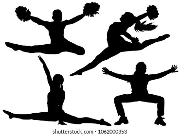 Cheerleader Silhouette の画像 写真素材 ベクター画像 Shutterstock