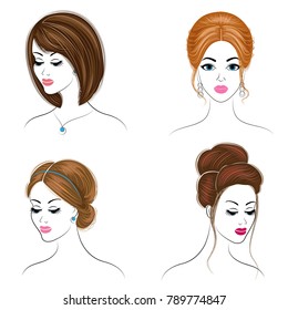 Different Hair Type Images Stock Photos Vectors Shutterstock