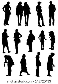 Collection of silhouettes of people