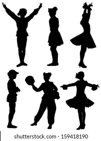 Collection of silhouettes of people 