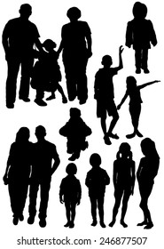 Collection of silhouettes of people