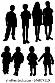 Collection of silhouettes of people