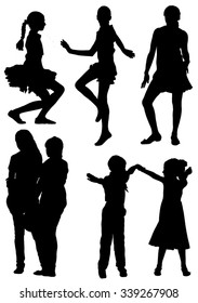 Collection of silhouettes of people