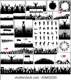 Collection of silhouettes of sports people