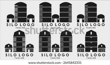 collection of silo logo vector illustration design