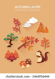 Collection of simple autumn layers