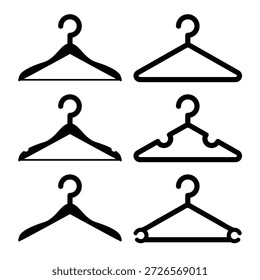 colección de iconos de colgador de ropa simple