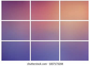 Collection of simple colored gradient mesh backgrounds.