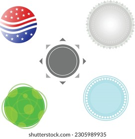 Collection of simple, colorful, circular vector icons.