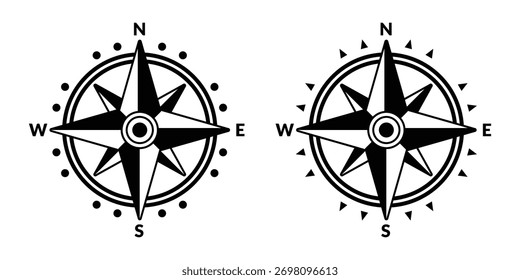 collection of simple compass icons